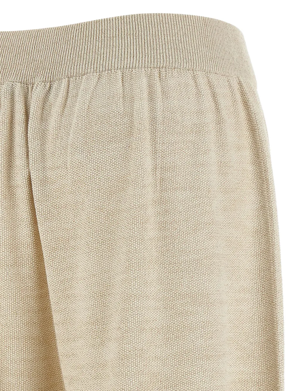 Fabiana Filippi Broek met lamé-draad Beige