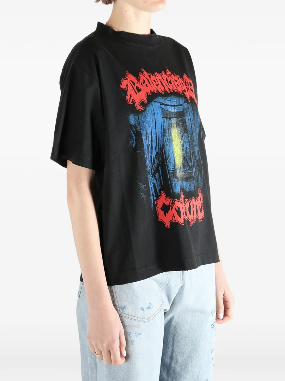  Balenciaga T-shirt à Imprimé Graphique - Noir 