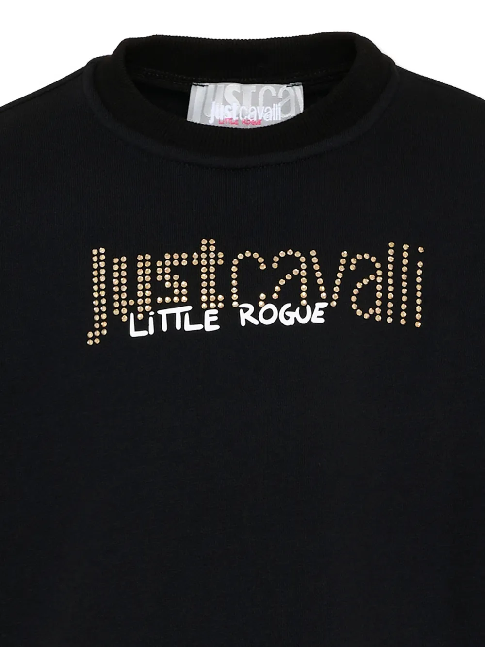 Just Cavalli Kids Sweater met ronde hals Zwart