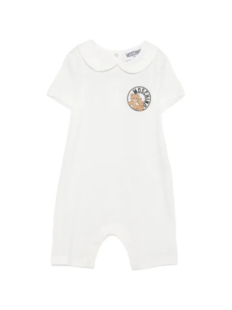 Moschino Kids bear graphic collar romper