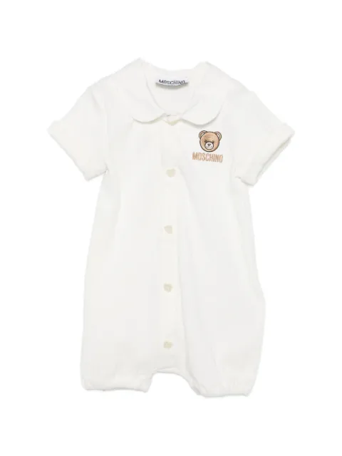 Moschino Kids embroidered ribbed babywear shorties 