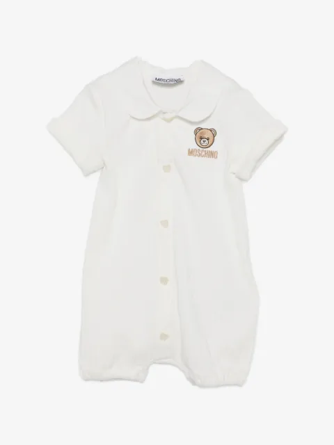 Moschino Kids romper de canalé con bordado
