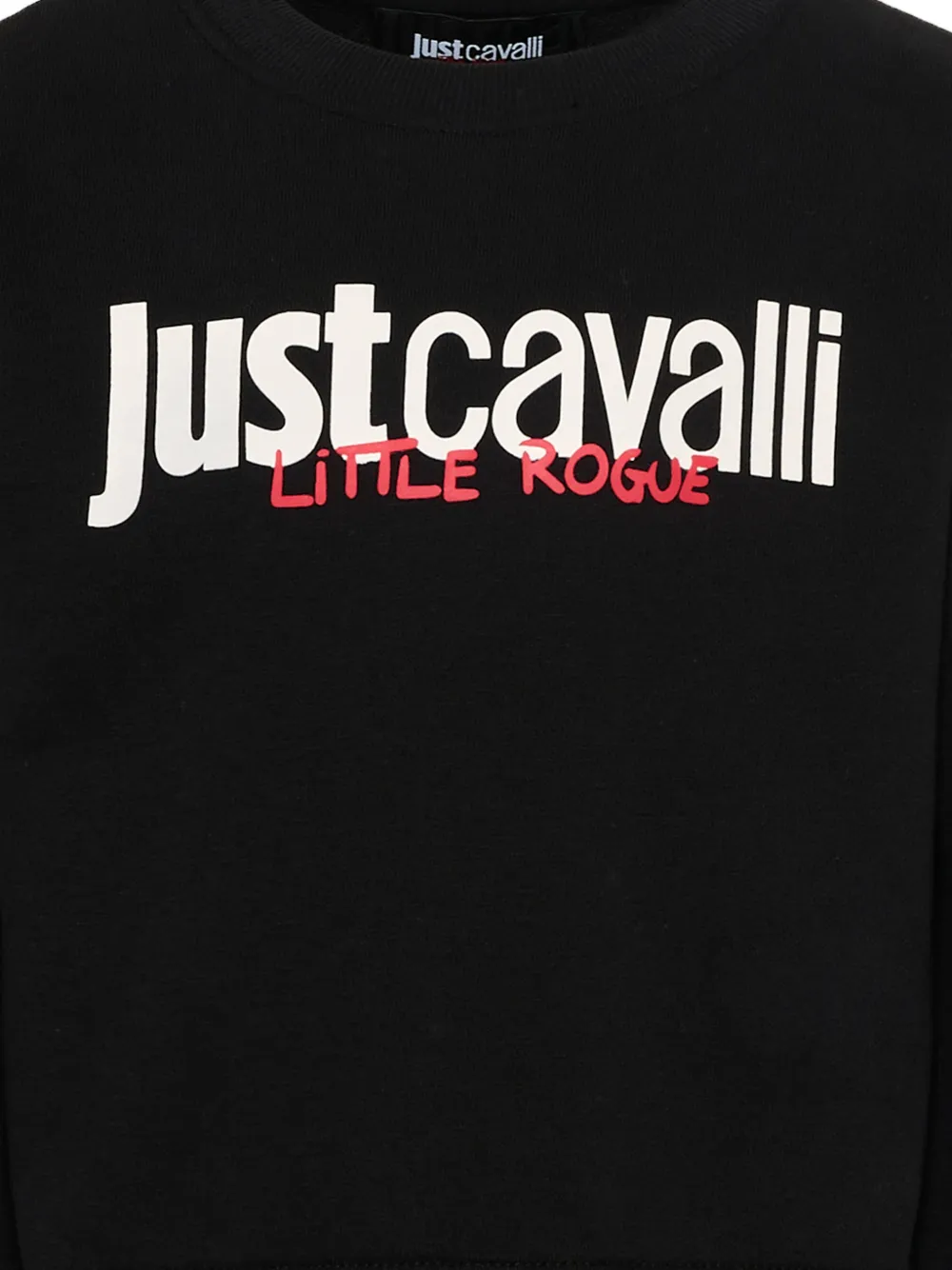 Just Cavalli Kids Sweater met ronde hals Zwart