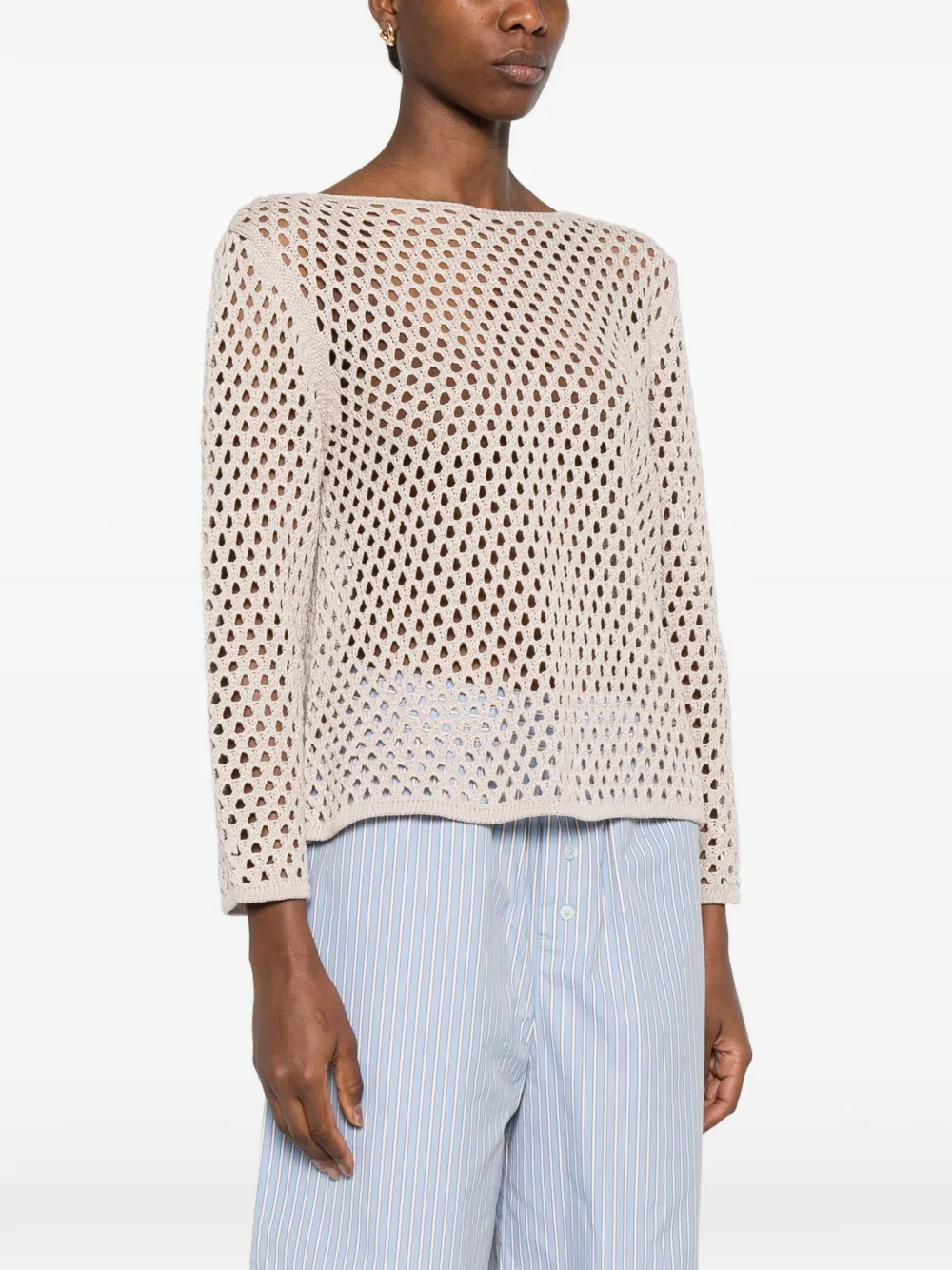  Intrecci Open-knit Sweater - Neutrals 