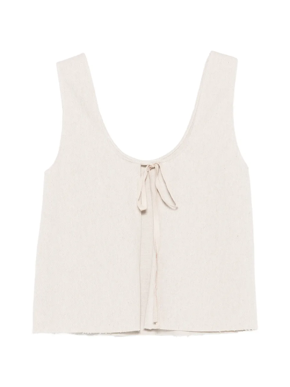  Alysi Tie Front Tank Top - Neutrals 