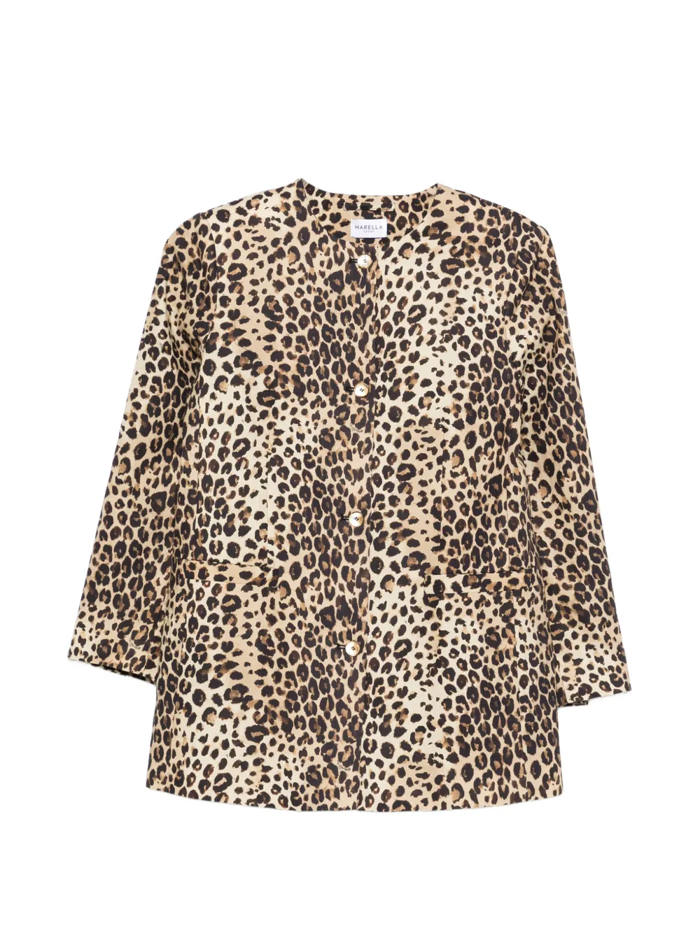 Marella leopard-print jacket - Toni neutri