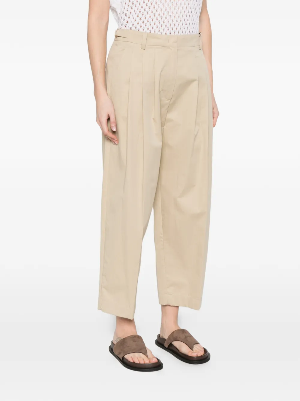 Marella Cropped plooibroek Grijs
