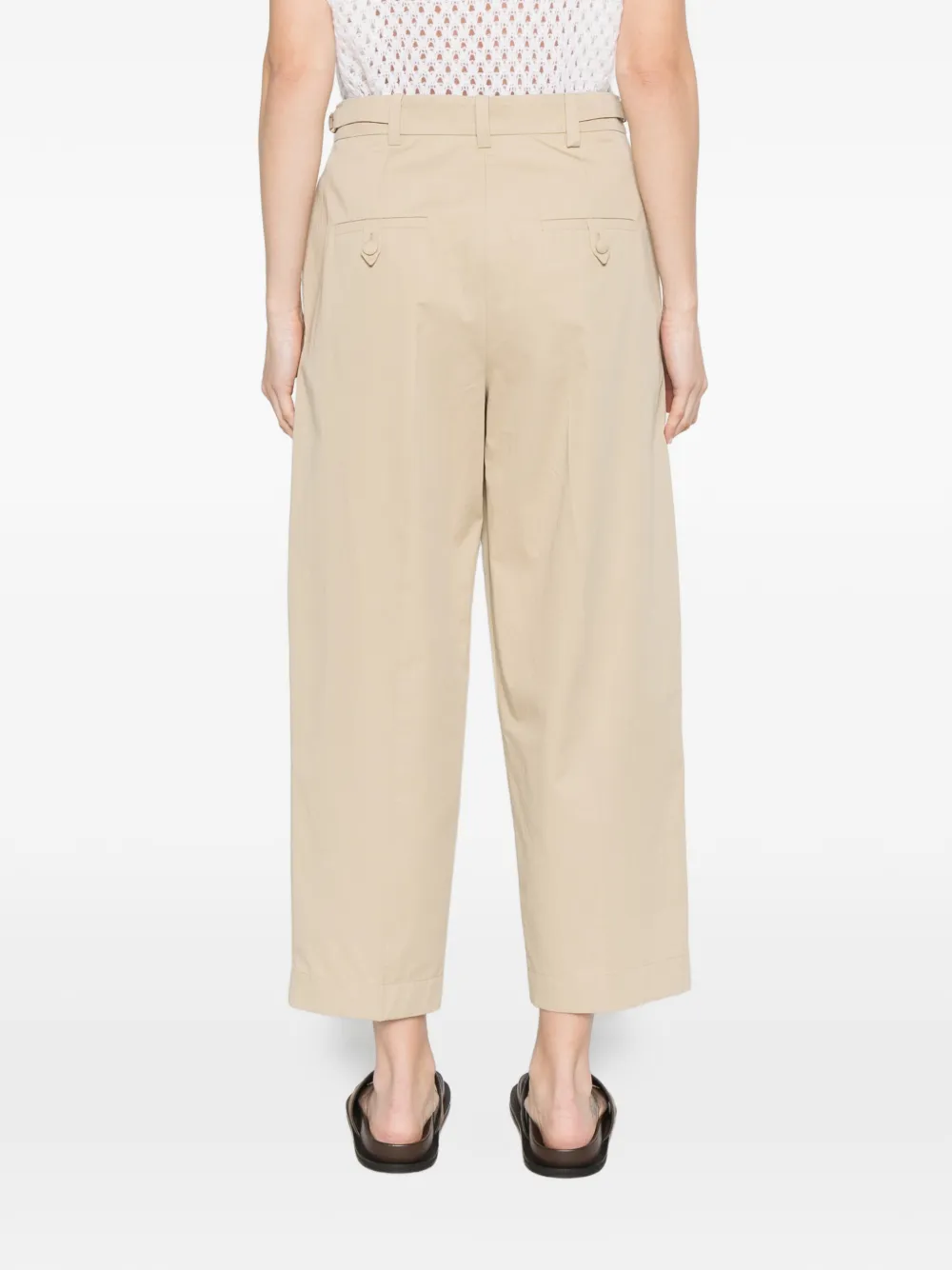 Marella Cropped plooibroek Grijs