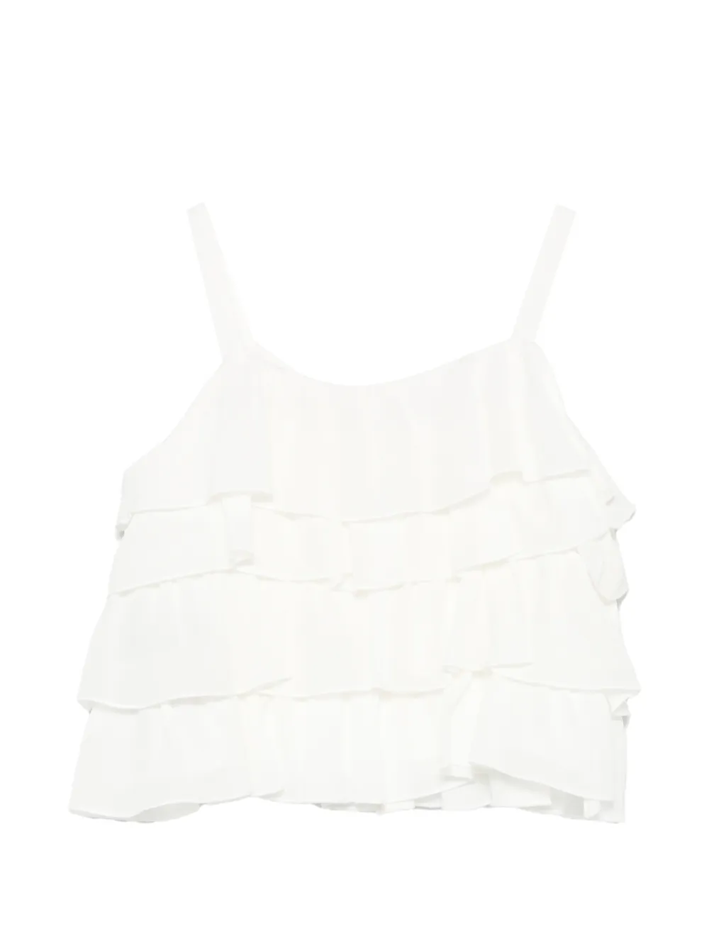  Balmain Kids Ruffled Buttoned Top - White 