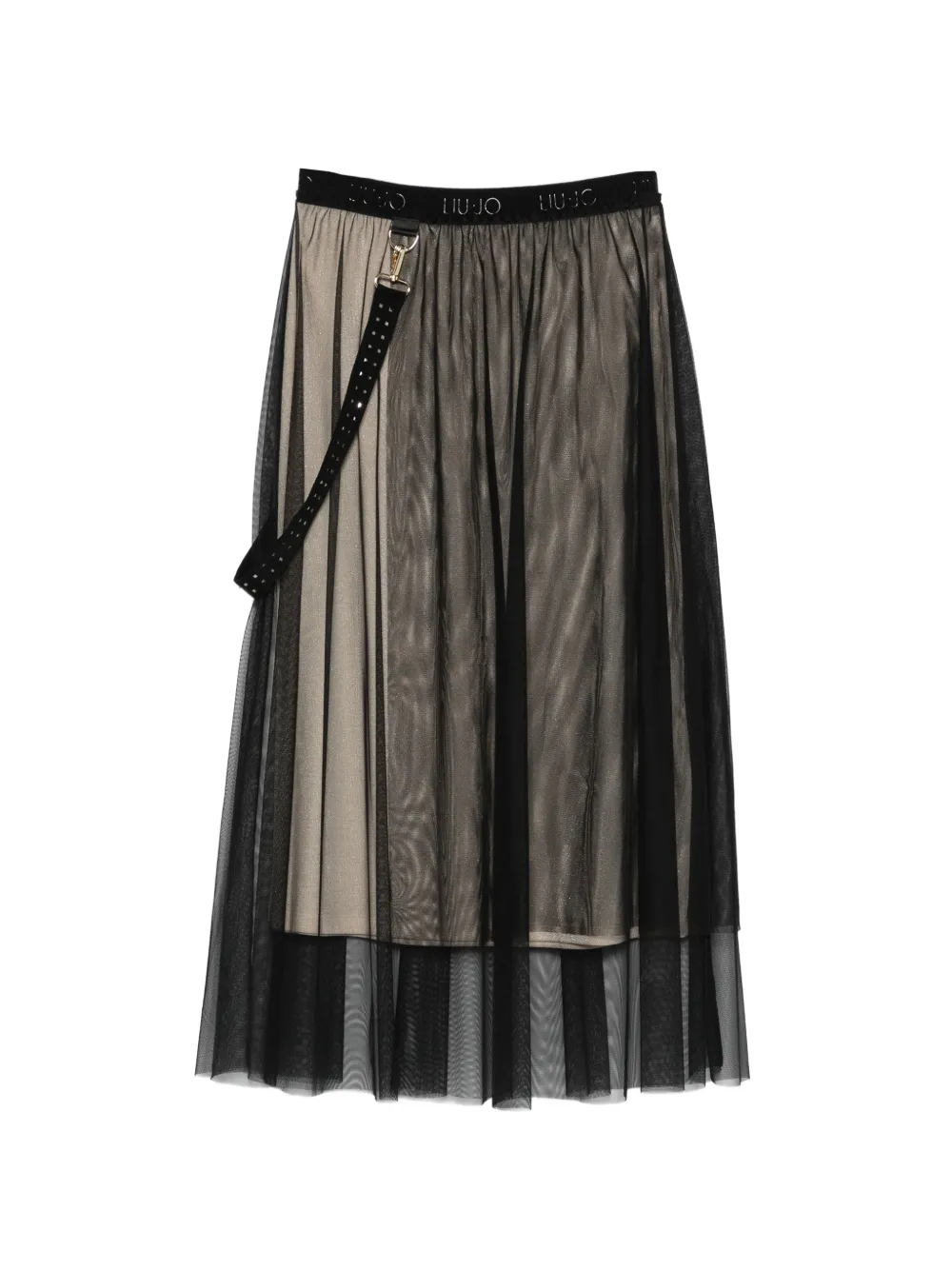 LIU JO layered-design midi skirt - Nero