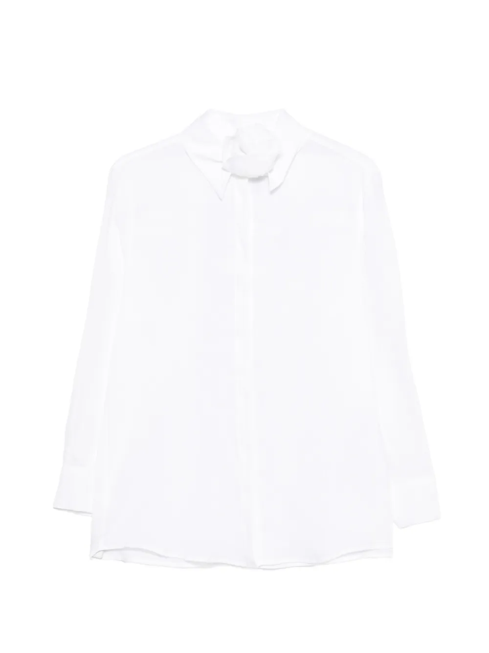 Marella Editore flower-embellishment shirt set (set of two) - Bianco