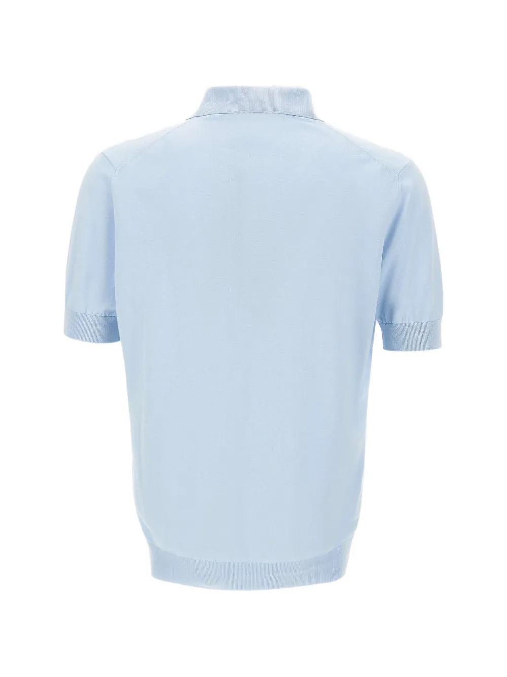 Filippo De Laurentiis Poloshirt zonder knopen met V-hals Blauw