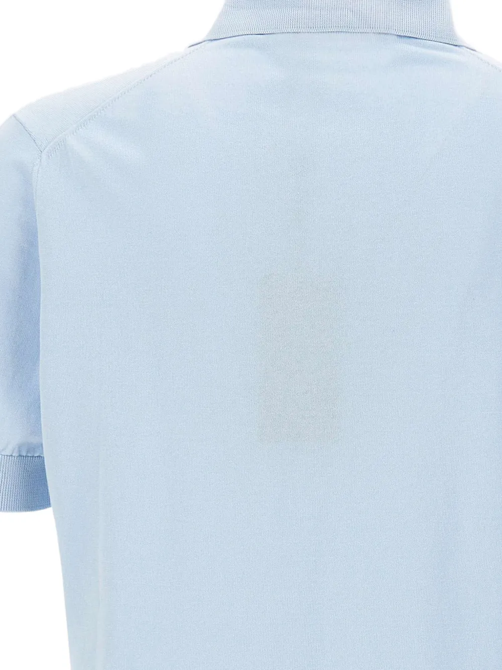 Filippo De Laurentiis Poloshirt zonder knopen met V-hals Blauw