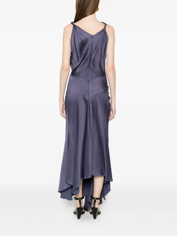 spanx a line 3/4 sleeve dress V Neck Short Sleeves Asymmetrical Hem Bridesmaid Dress main image 0