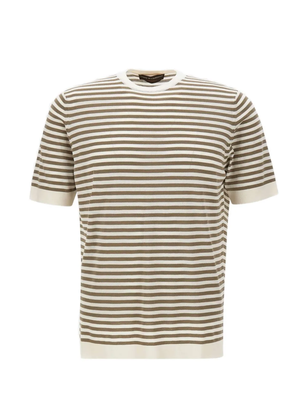 Filippo De Laurentiis striped crew neck T-shirt - Marrone