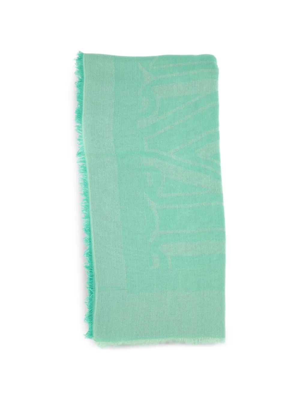 Max Mara jacquard fringed-trim scarf - Verde