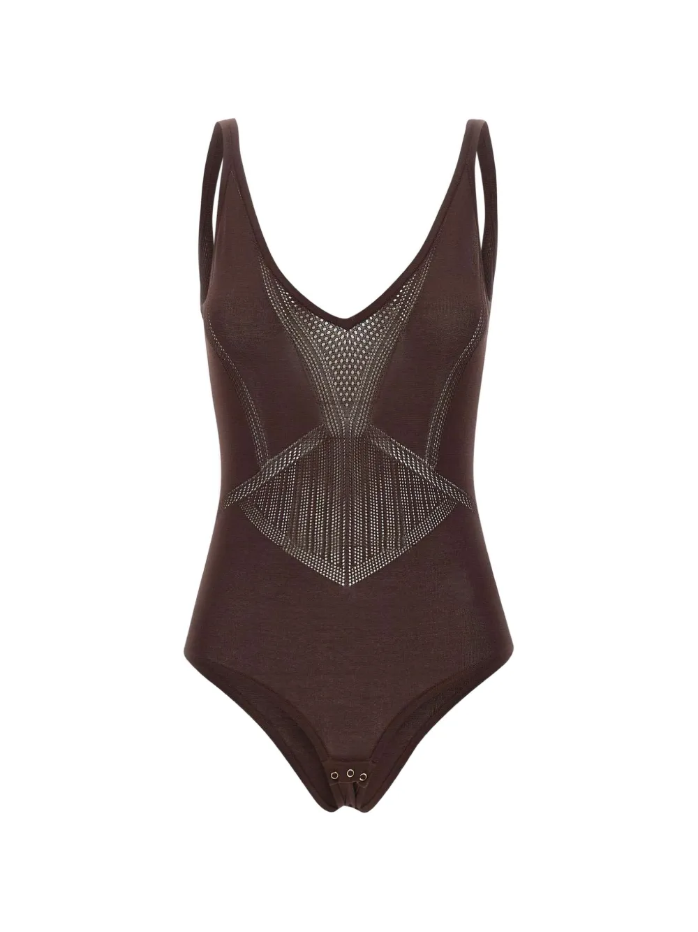 Elisabetta Franchi openwork bodysuit - Marrone