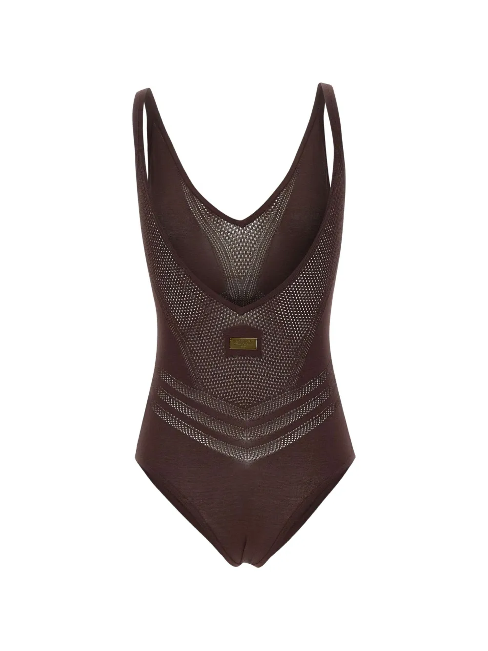  Elisabetta Franchi Openwork Bodysuit - Brown 