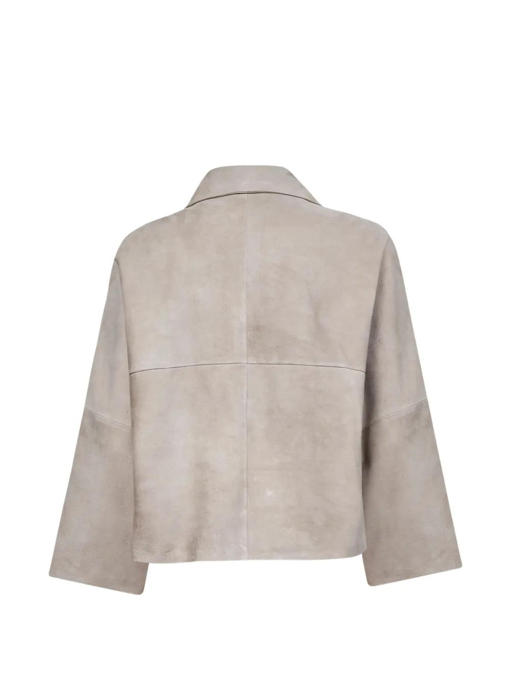 Arma Patch-pocket Leather Jacket In Neutral