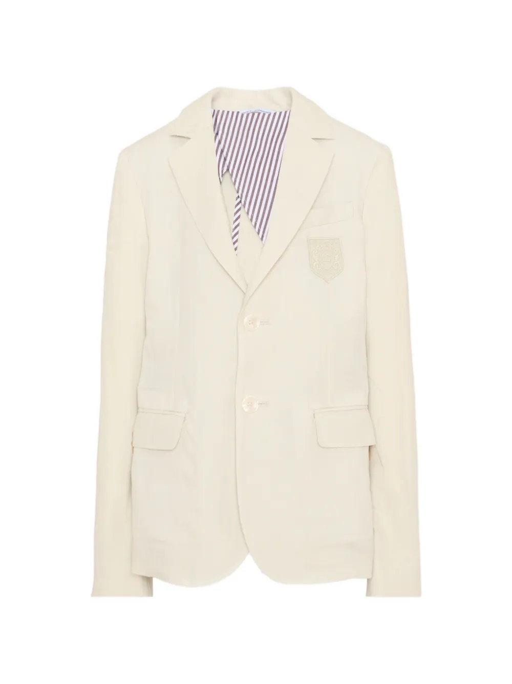 Dolce & Gabbana Kids patch-detail blazer - Toni neutri