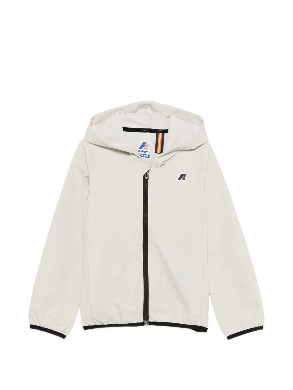 K Way Kids P. Journeer hooded zip rainwear - Grigio
