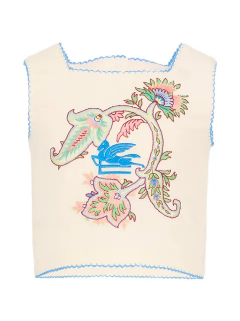 ETRO KIDS top con bordado floral