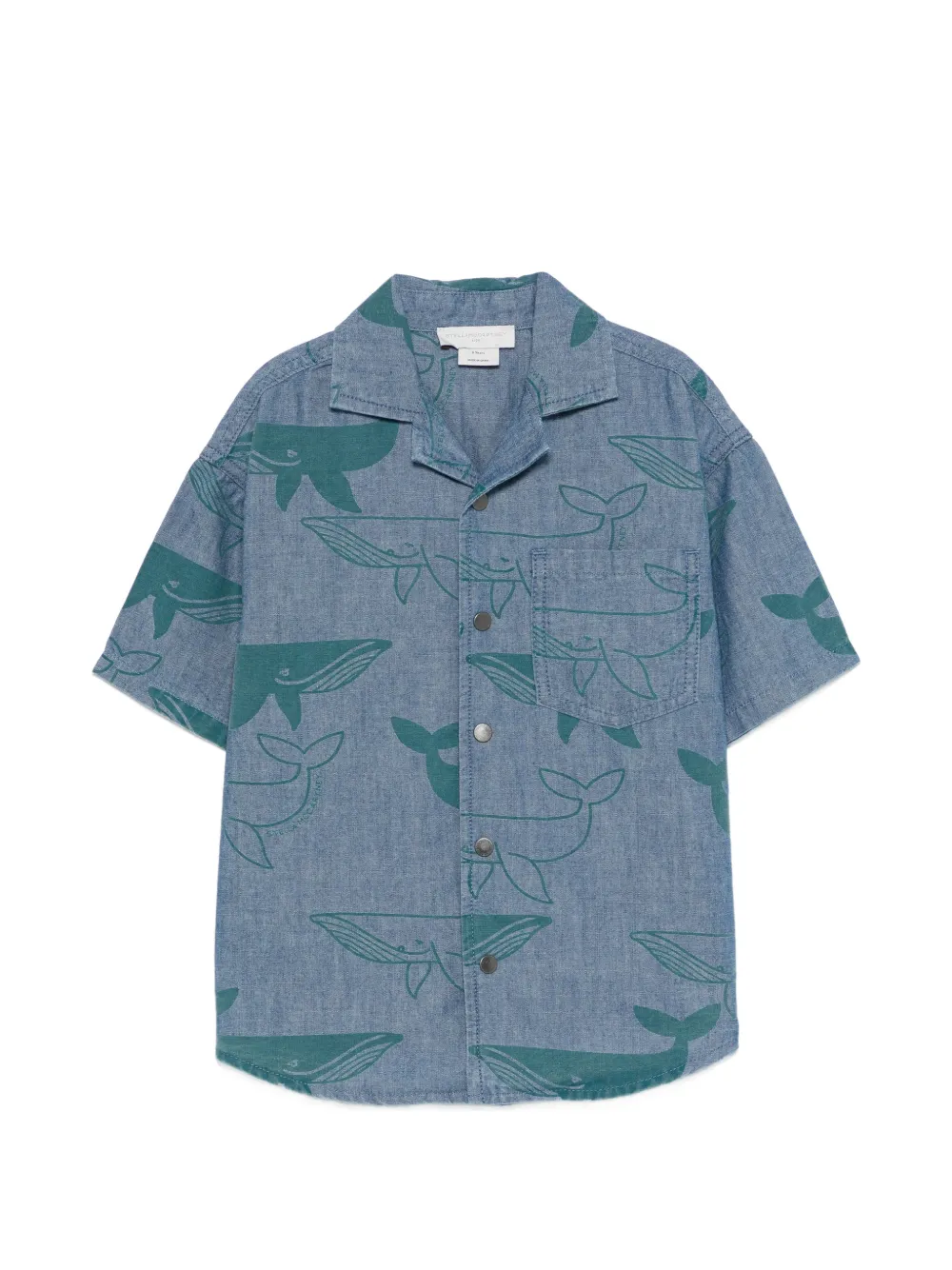 Stella McCartney Kids whale print shirt - Blau