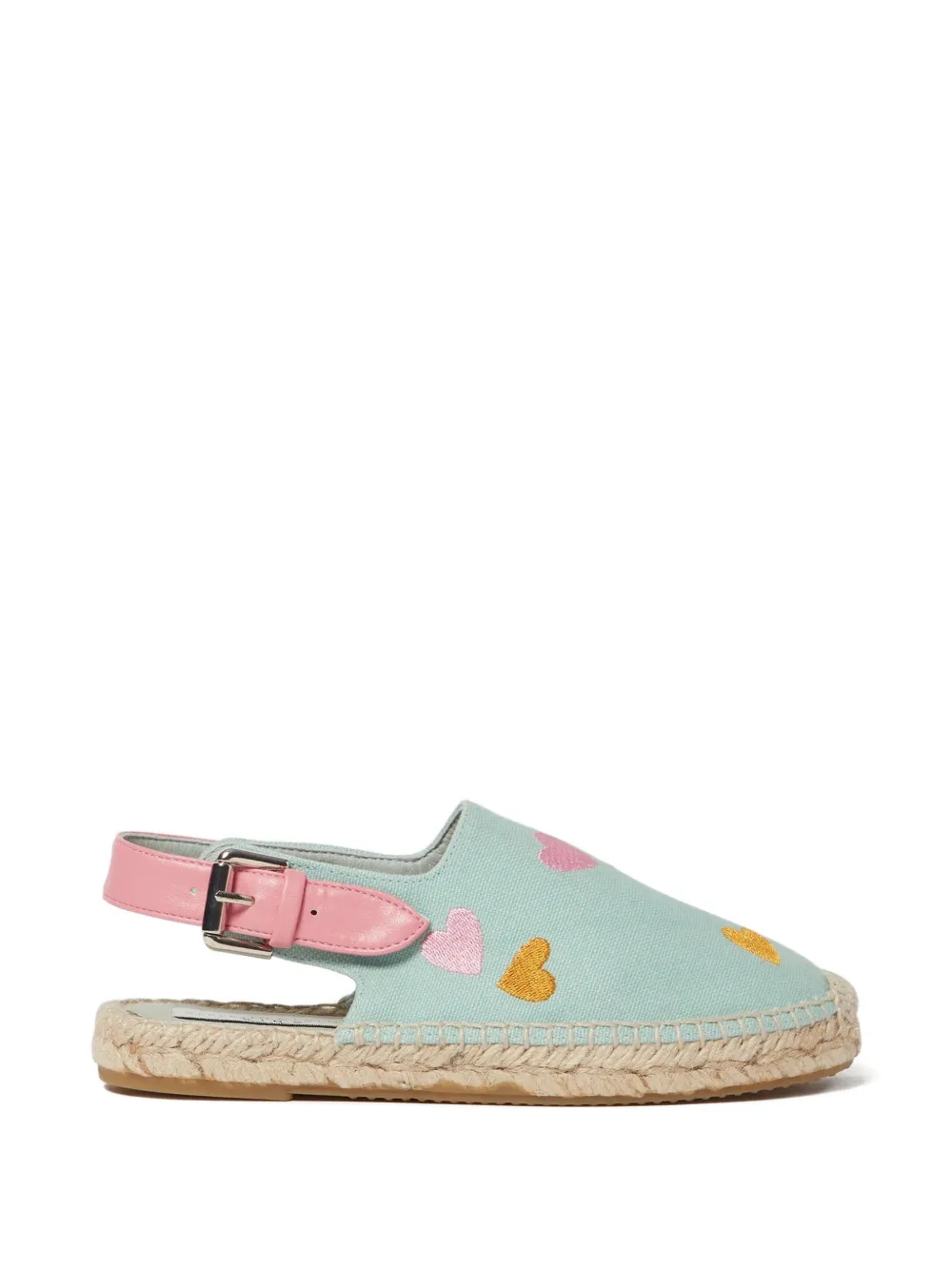 Stella McCartney Kids Espadrilles met geborduurd hart Blauw