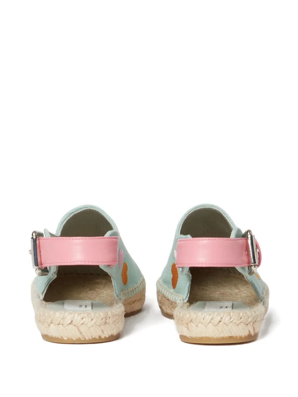 Stella McCartney Kids Espadrilles met geborduurd hart Blauw