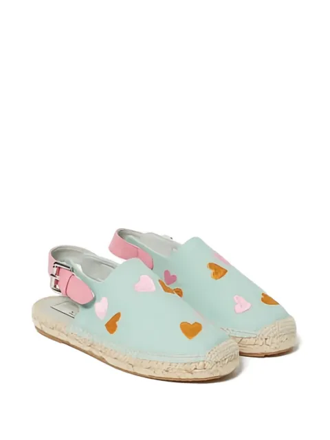 Stella McCartney Kids heart-embroidered espadrilles