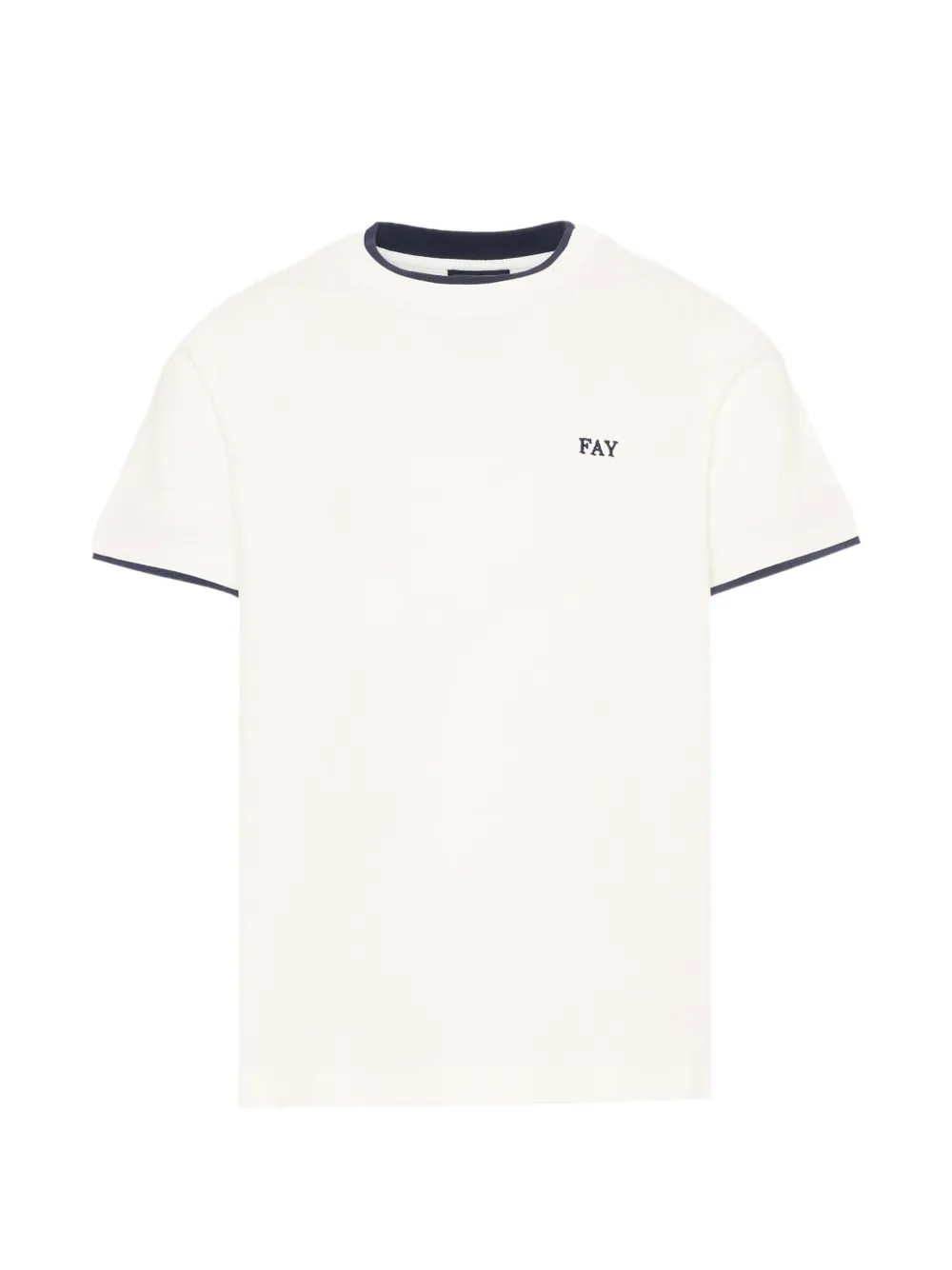 Fay Kids contrast-trim T-shirt - Toni neutri
