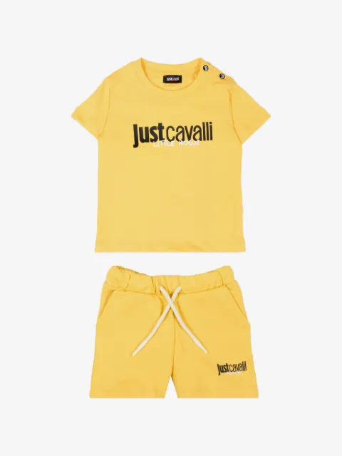 Just Cavalli Kids set de shorts con logo estampado
