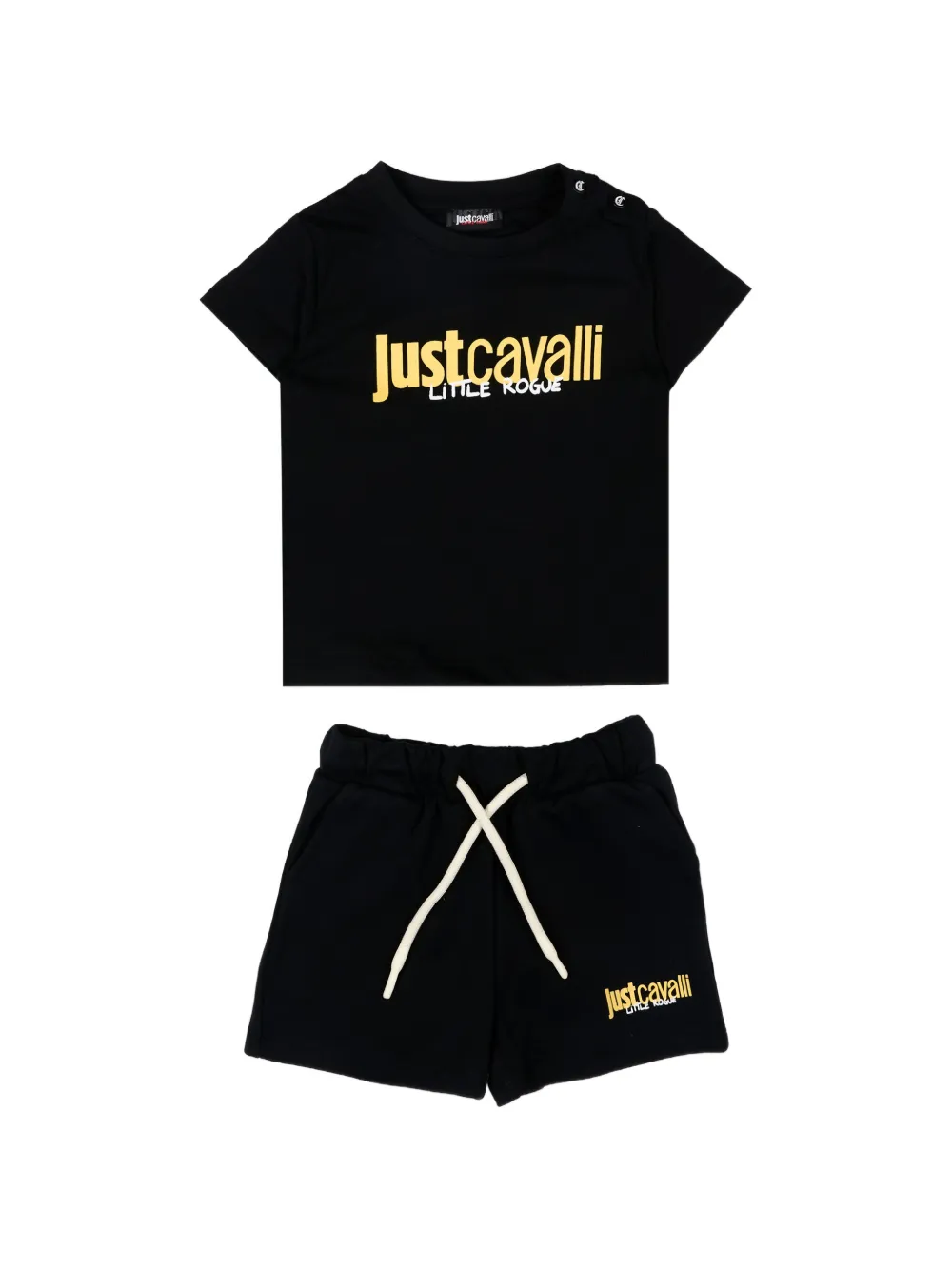 Just Cavalli Kids logo-print - Schwarz