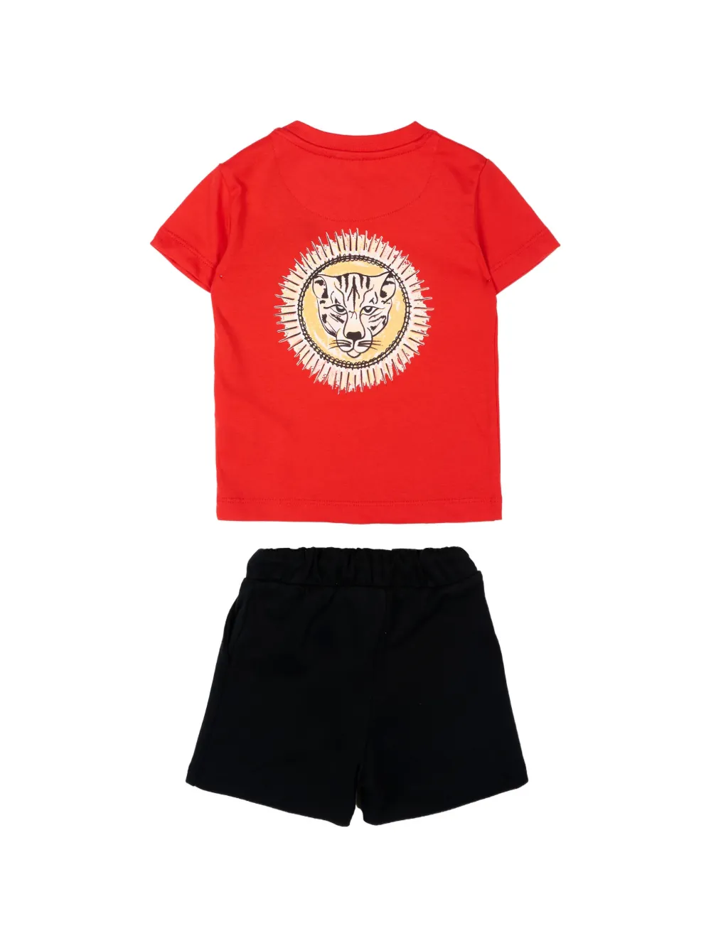 Just Cavalli Kids Shorts set met logoprint Rood