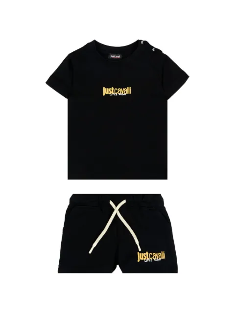 Just Cavalli Kids logo-print shorts set