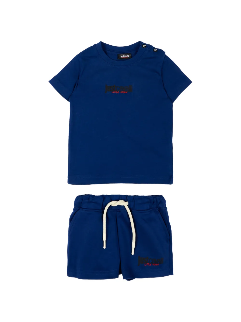 Just Cavalli Kids logo-print shorts set - Blue