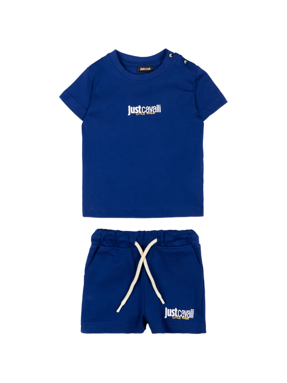 Just Cavalli Kids logo-print shorts set - Blau