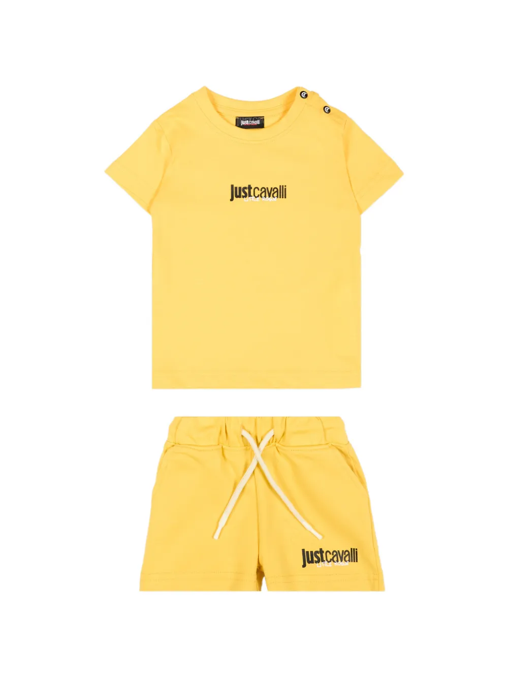 Just Cavalli Kids logo-print shorts set - Giallo