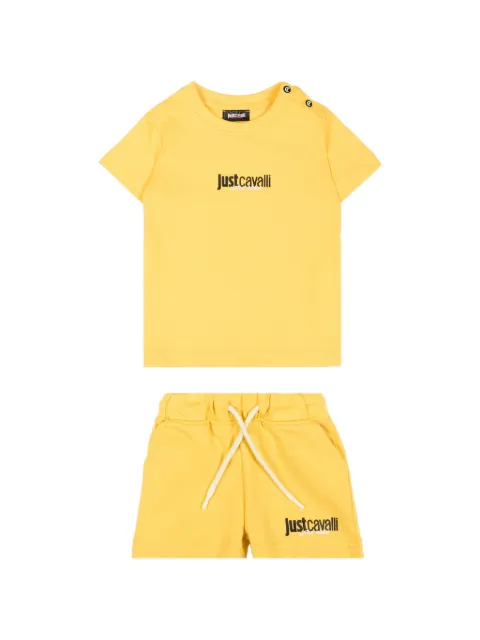Just Cavalli Kids set de shorts con logo estampado