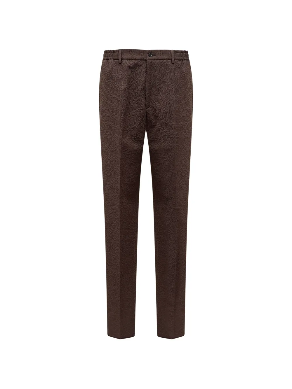 Tagliatore Geplooide broek met seersucker textuur Bruin
