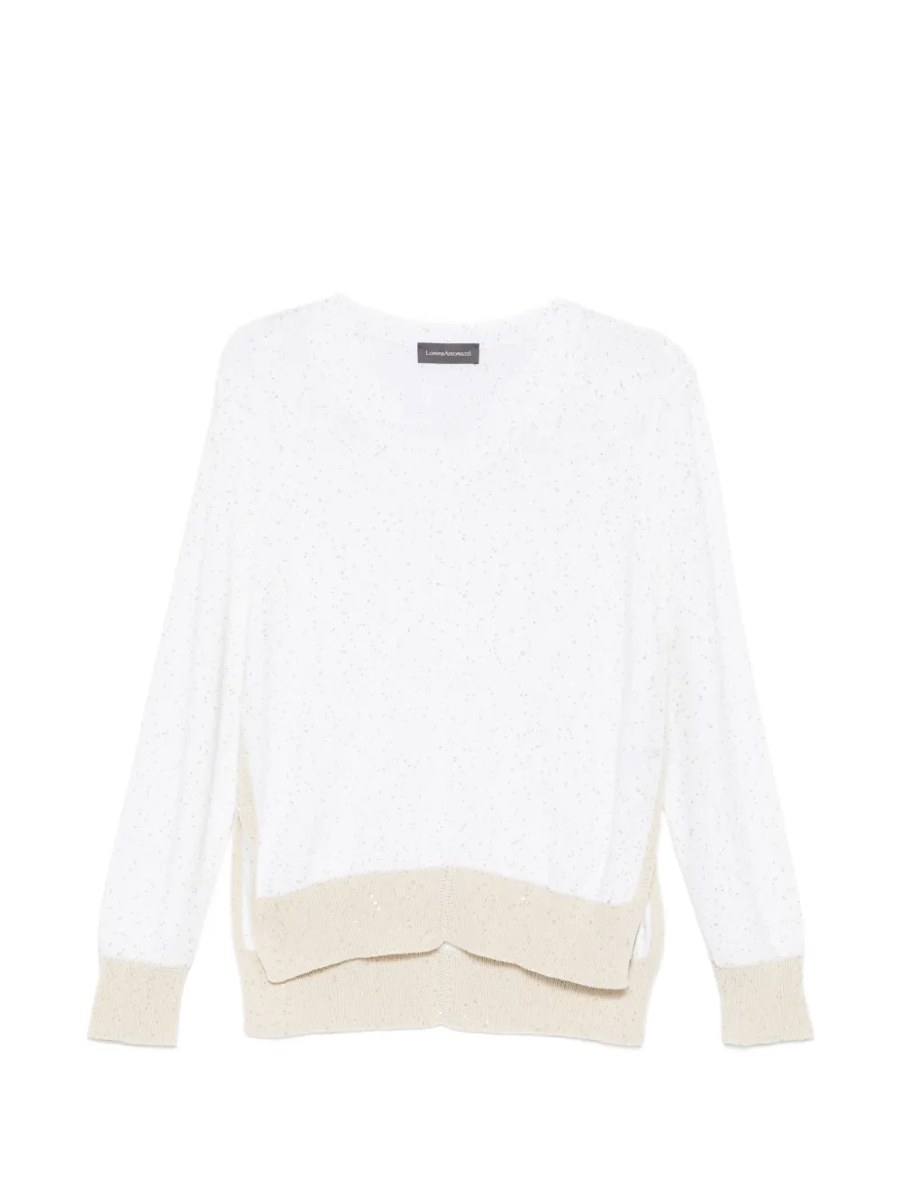 Lorena Antoniazzi sequin sweater - Bianco