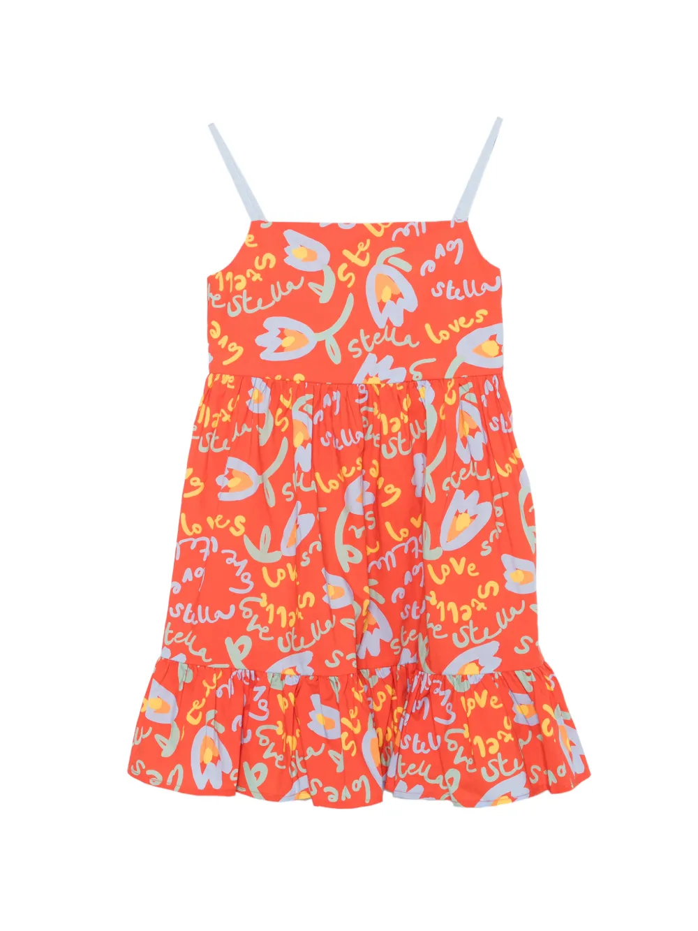 Stella McCartney Kids ruffled floral dress - Rosso