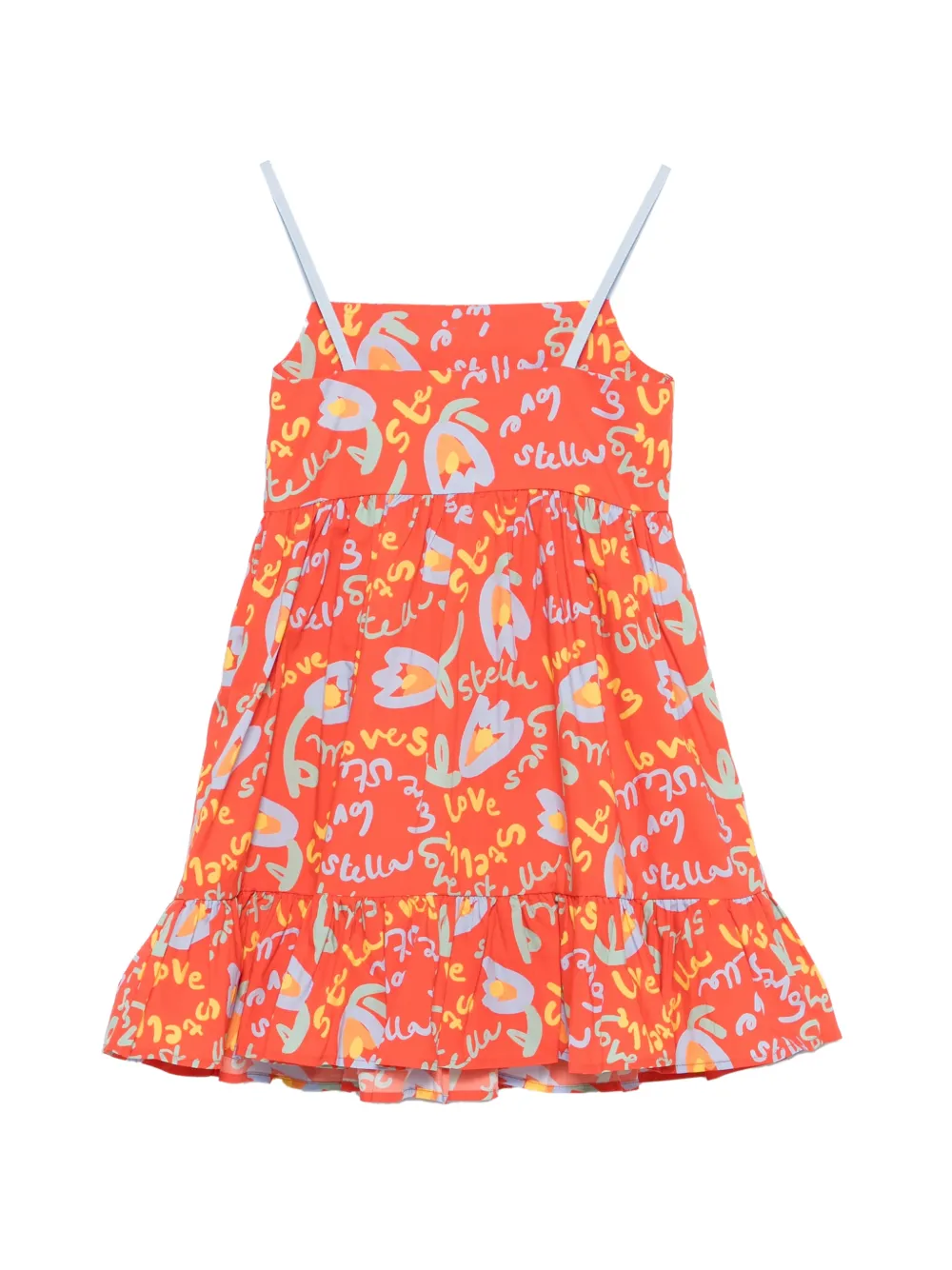  Stella Mccartney Kids Ruffled Floral Dress - Red 