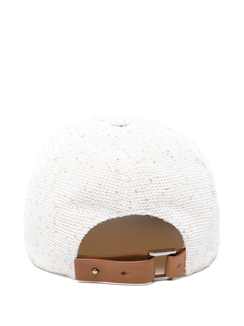  Lorena Antoniazzi Cotton Embellished Cap - White 