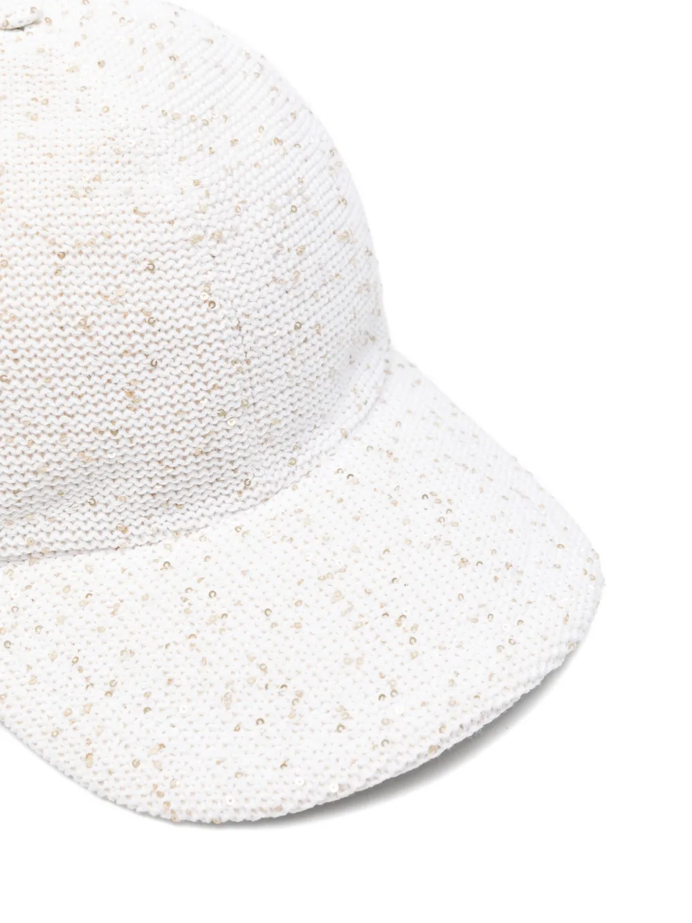  Lorena Antoniazzi Cotton Embellished Cap - White 