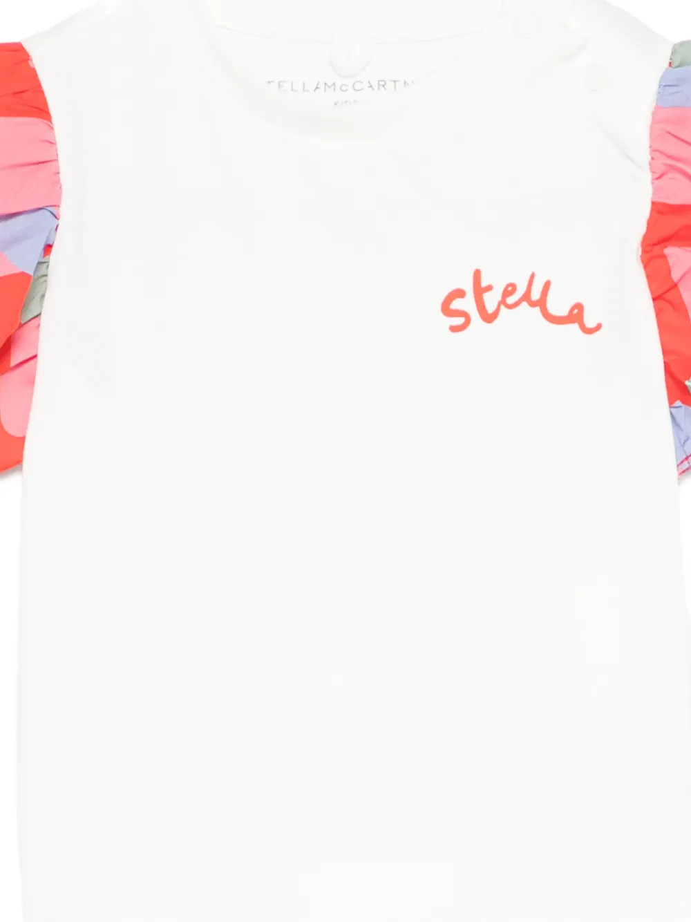 Stella McCartney Kids T-shirt met ruches Wit