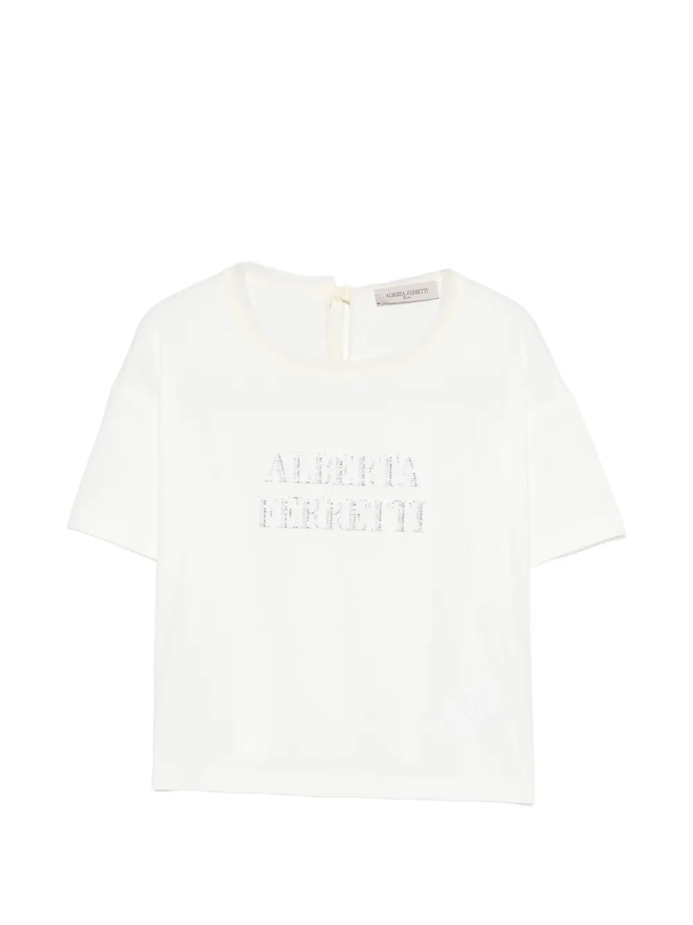 Alberta Ferretti Kids embellishment tie T-shirt - Bianco