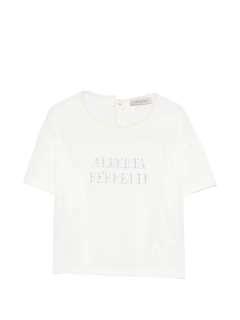 Alberta Ferretti Kids embellishment tie T-shirt