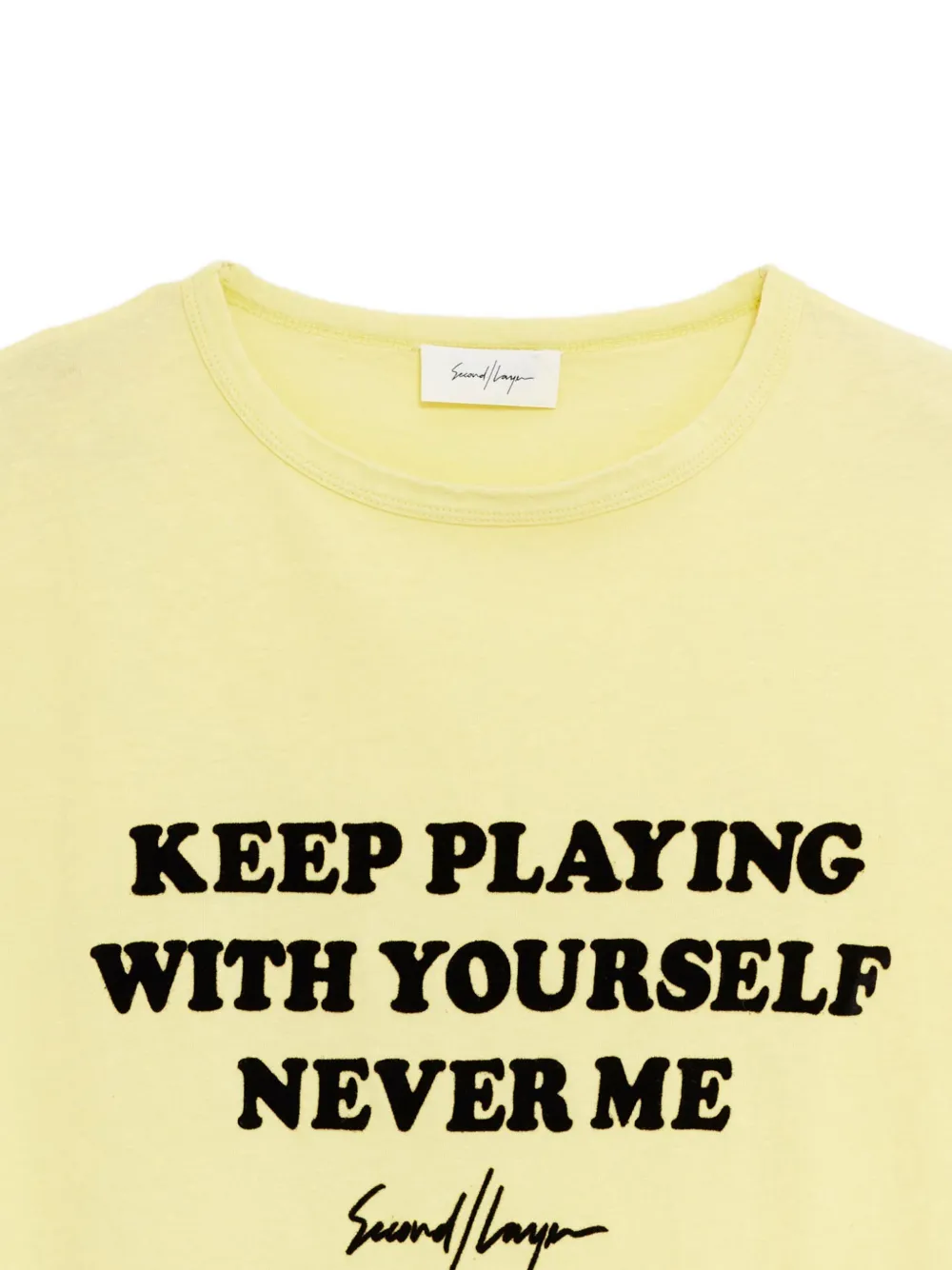  Second/layer Crew-neck T-shirt - Yellow 