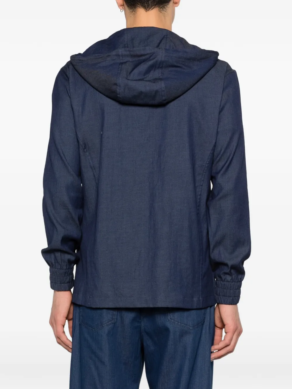 Hooded Zip-Up Overshirt
